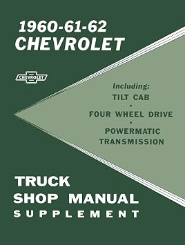 bishko automotive literature 1960 1961 1962 Chevy Truck Shop Service Repair Manual Engine Electrical