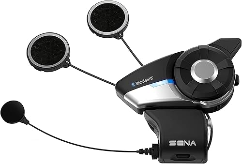 Vista 4 de Sena 20S EVO - Sistema de comunicación de auriculares Bluetooth para motocicleta con altavoces HD, color negro