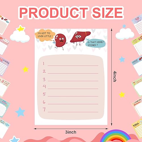 Miniatura 2 de Jetec 24 blocs de notas para enfermeras de 3 x 4 pulgadas, divertidos bloc de notas de apreciación de enfermería, bloc de notas con temática médica,