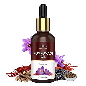 INTIMIFY Kumkumadi Tailam For Face, Kumkumadi Face Oil For Glowing Skin, Face Serum For Wrinkles, Whitening, Lightening & Pigmentation (15 ml) Pack of 1