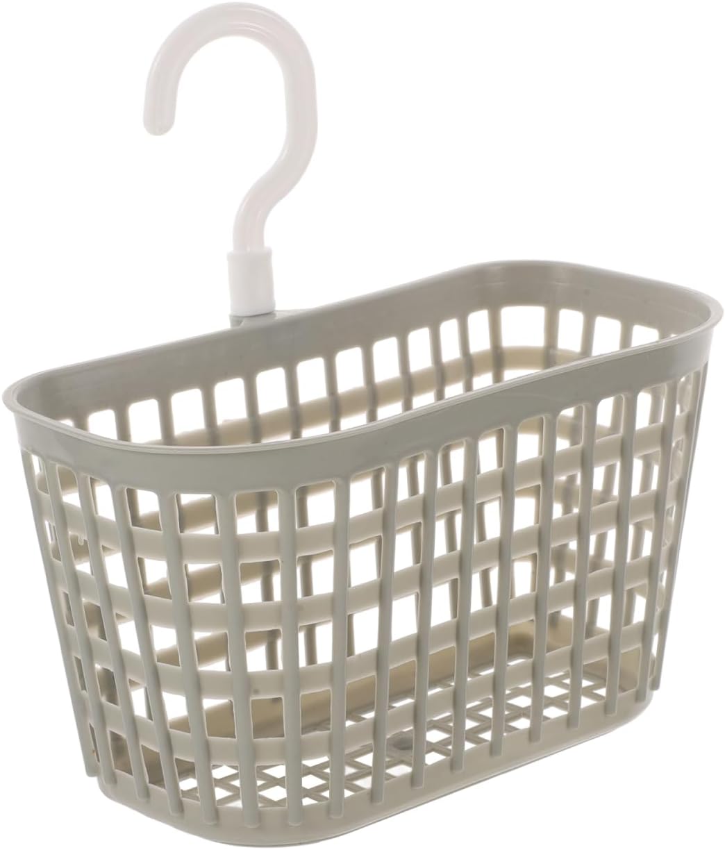 BESTYASH Hanging Basket with Rotatable Hook 7.08 X 3.93 X 3.93 in Plastic Hanging Storage Basket for Kitchen Bathroom Organizer Soap Sponge Brush Holder Wall Mounted Drain