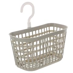 BESTYASH Rotatable Hook Hanging Basket Plastic Storage Organizer for Kitchen and Bathroom Wall Mount Space-Saving Drain Basket for