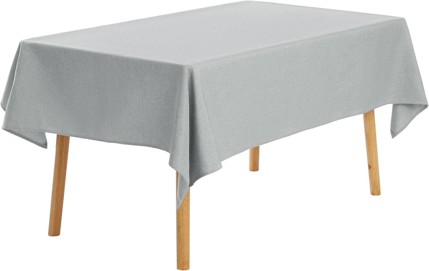 uxcell 1 Pack Rectangle Tablecloth, Cotton Linen Waterproof Spillproof Wrinkle Free Table Cover for Kitchen Dining, Party, Holiday 55x95inch Blue