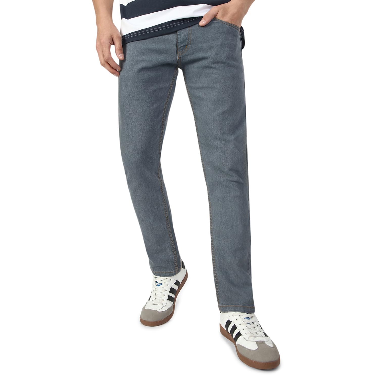 Urbano Fashion Men's Slim Fit Mid Rise Washed Jeans Stretchable