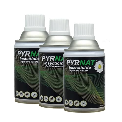 Insecticide Naturel en Aérosol 3x250 ml, à Base de Pyrèthre, Anti-mouches, Moustiques, Punaise de Lit Efficace et écologique contre les insectes volants et rampants. (3) Insecticide Naturel en Aérosol 3x250 ml, à Base de Pyrèthre, Anti-mouches, Moustiques, Punaise de Lit Efficace et écologique contre les insectes volants et rampants. (3)
