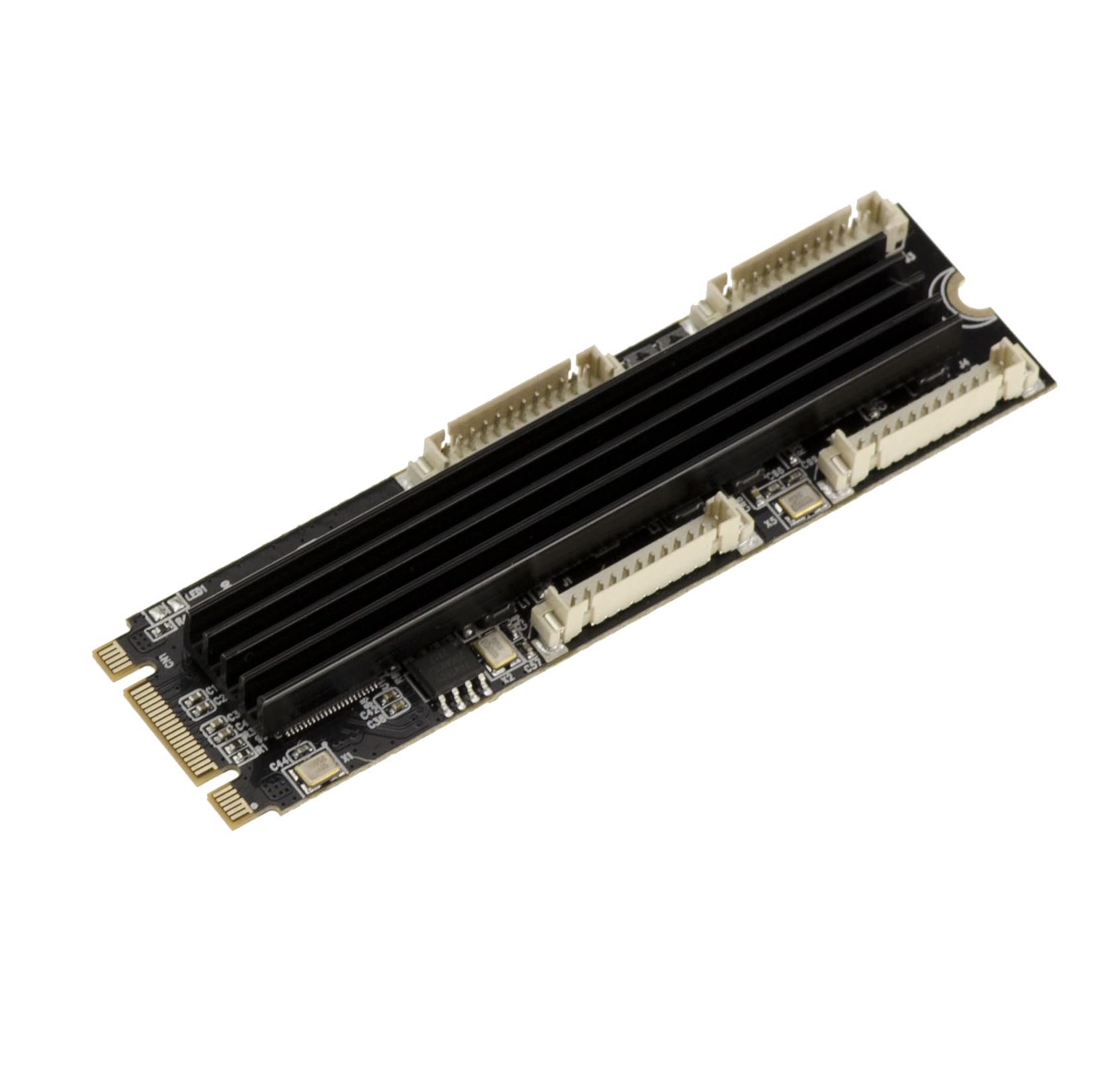KALEA-INFORMATIQUE Scheda controller di rete M2 con 4 porte LAN Gigabit Ethernet per tipo M.2 PCIe, chiave M o B+M, chipset Realtek RTL8111H
