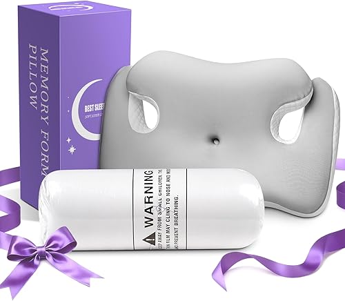 Miniatura 6 de Almohada cervical para el cuello, almohadas ergonómicas de espuma viscoelástica para aliviar el dolor de cuello y hombros, almohada de cama