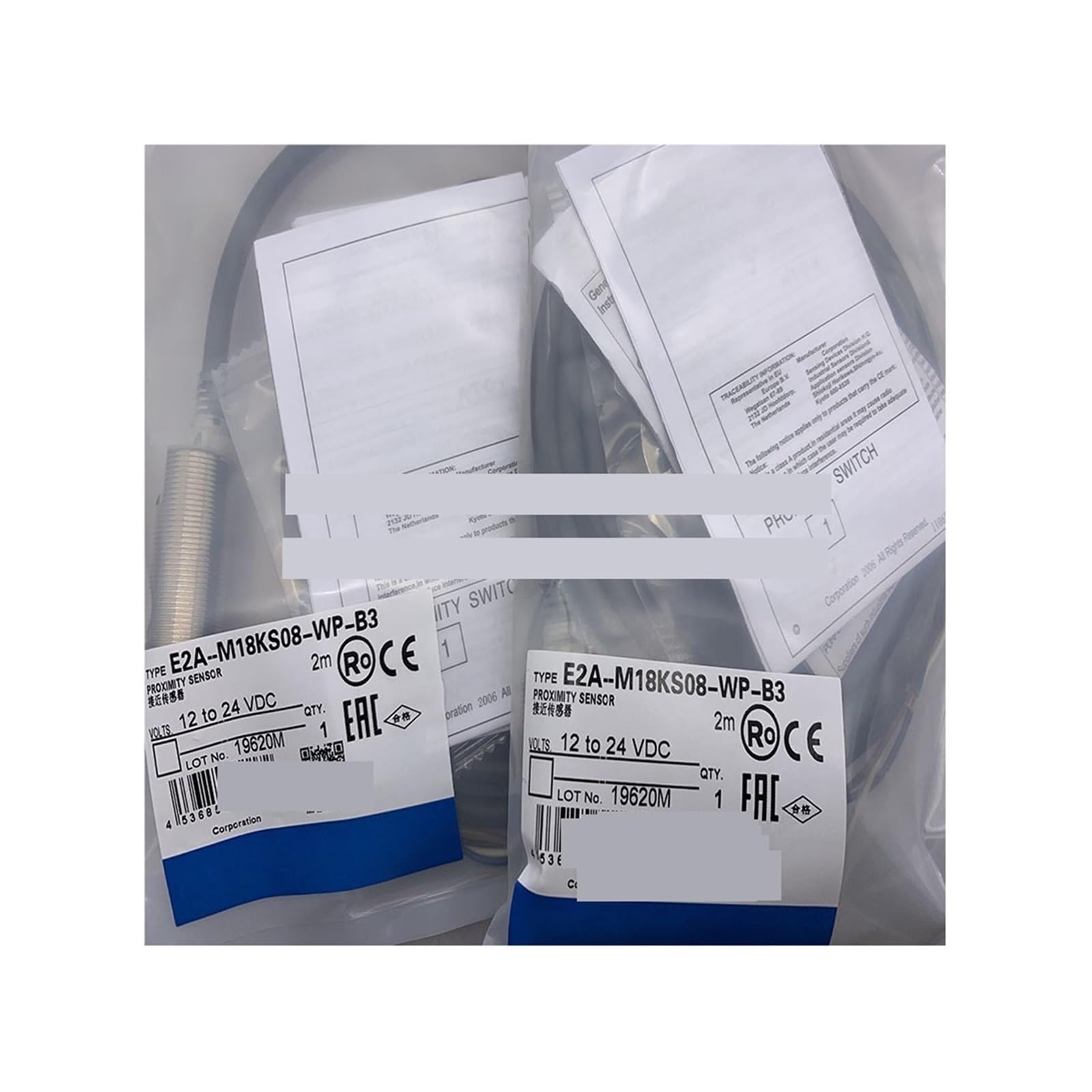 Capteur de proximité E2A-M18LS08-WP-B2 inductif M18 fileté trois fils NPN PNP