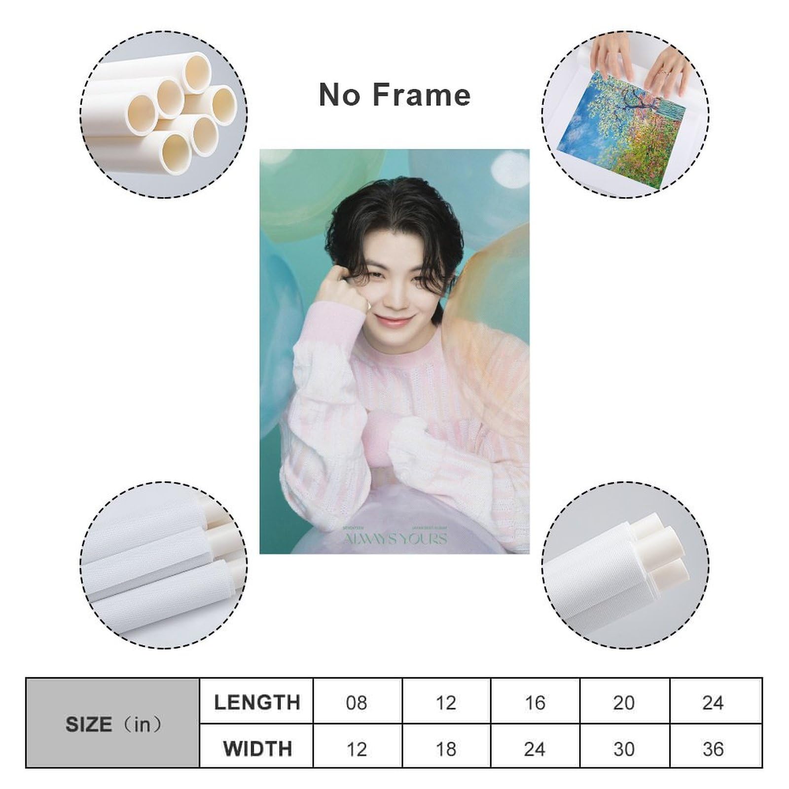 STAR WOOZI SEVENTEEN ALWAYS YOURS Music ARTIST IDOLS Canvas Poster