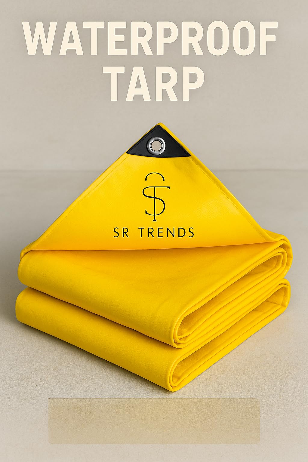 Heavy Duty 250 GSM Waterproof Tarpaulin – Virgin Material Tarp with Reinforced Eyelets – UV Resistant, Durable Yellow Tirpal for Construction, Roof & Outdoor Use (9x9 FT, Yellow) — Amazon image 2
