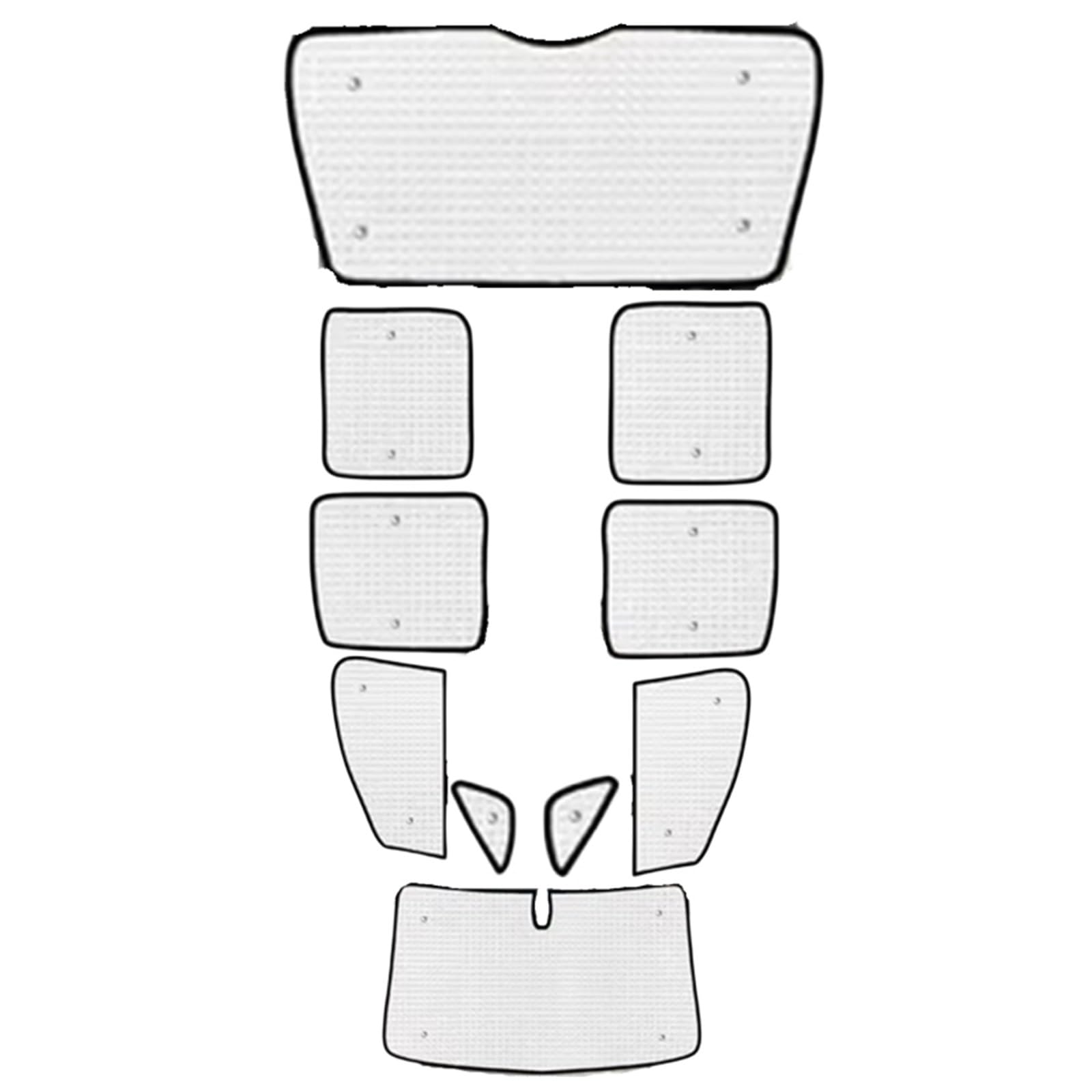 Tendine Parasole Per VW Per Caddy 2K Per VW Per Maxi MK3 2004-2019 Parasole Per Finestrini Auto Anti-UV Oscuranti Camper Parasole Auto("A" All Windows)