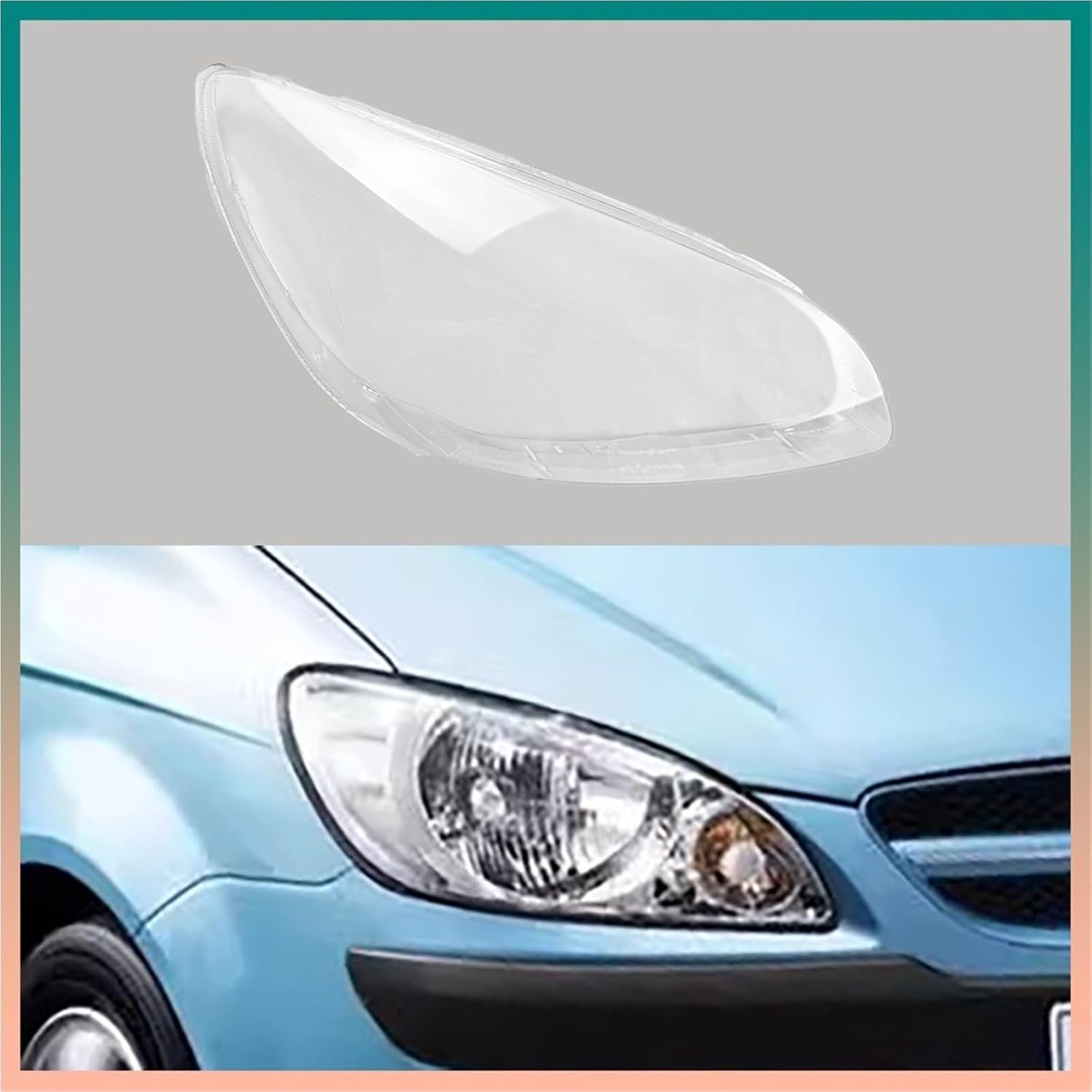 Headlight Lens For Hyundai Getz 2006 2007 2008 2009 2010 2011 Transparent Headlamp Cover Replace Lampshade