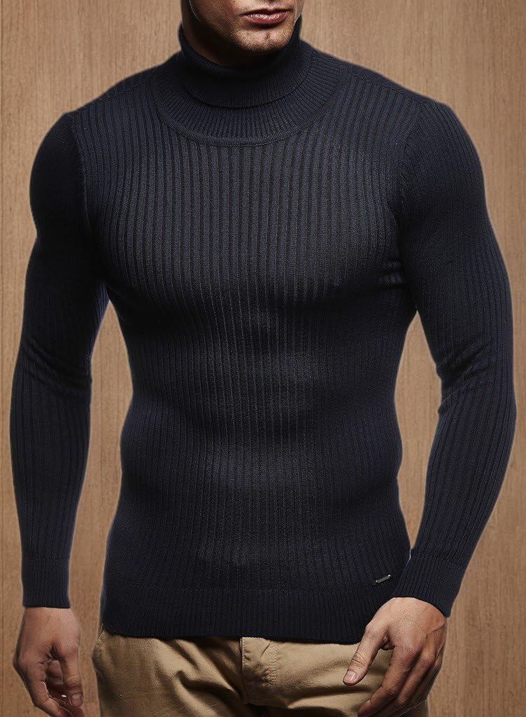 Leif Nelson Dolcevita Maglione Uomo Felpa a Maglia LN-1670