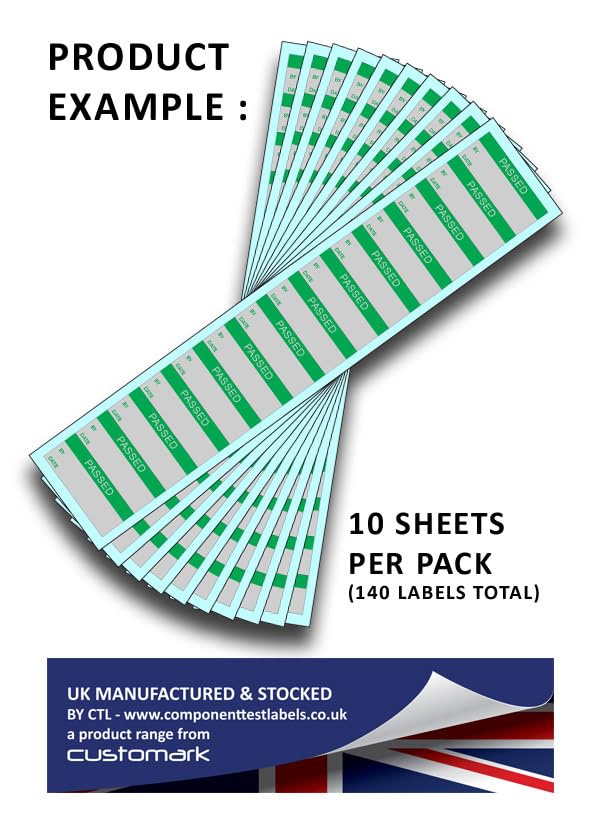 Passed - Aluminium Foil 38mm x 15mm Labels Stickers - Price per Pack of 140 Labels (P/NO. 7928291AMZ) - Image 4