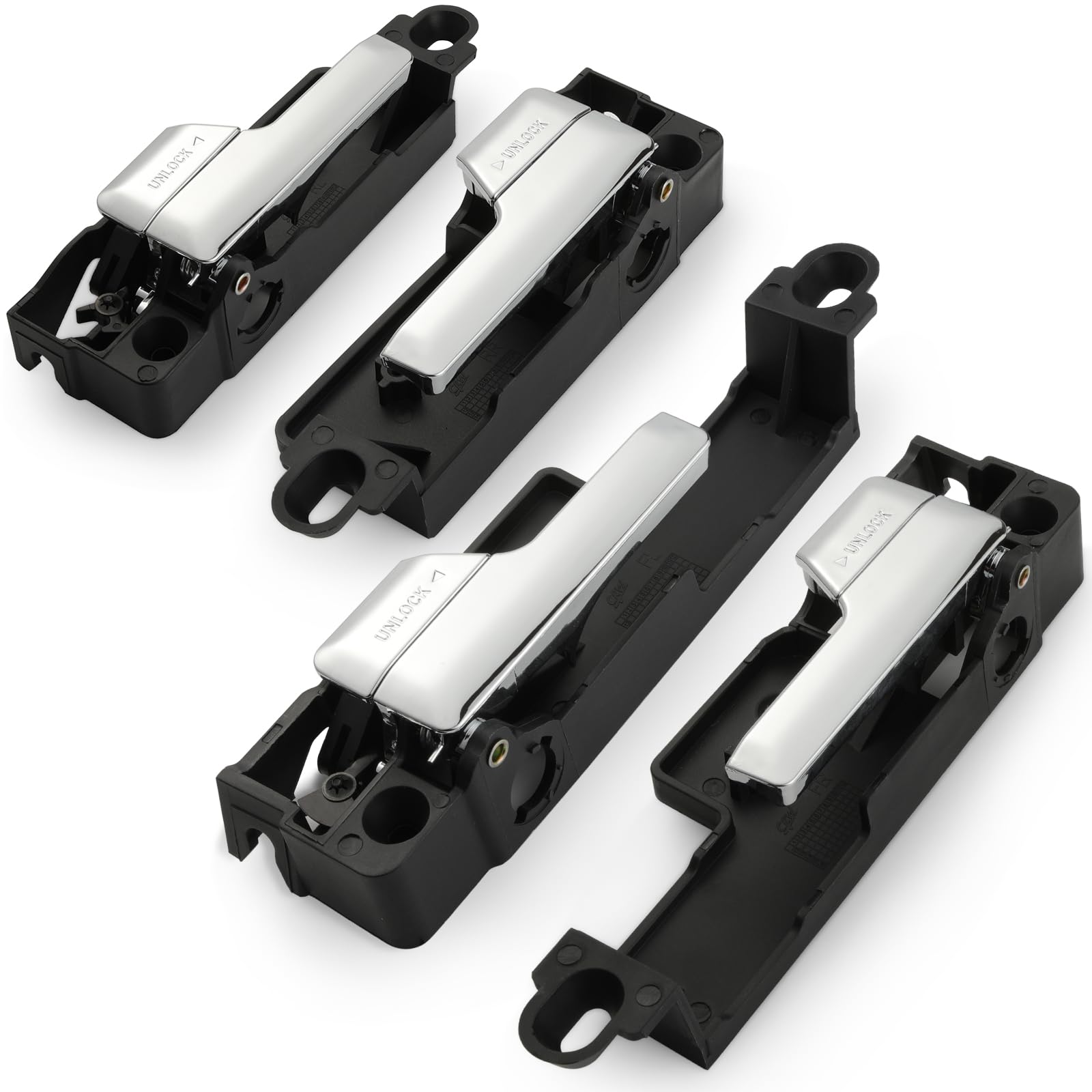 4Pcs Interior Door Handles for Ford Fusion 2006 2007 2008 2009 2010 2011 2012 Lincoin MKZ Mercury Milan,Front and Rear,Replaces #6E5Z-5422601-A