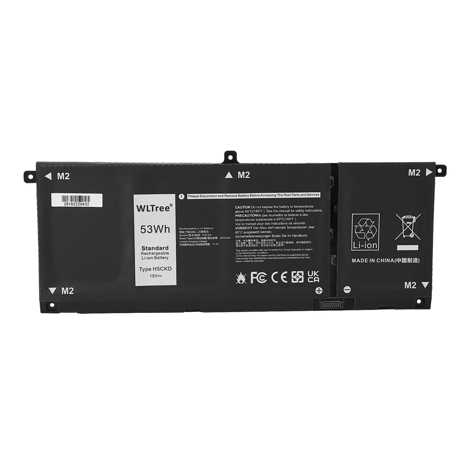 53Wh H5CKD Batterie pour Dell Inspiron 13 7306 14 5400 5401 5406 5408 7300 7405 15 5501 5502 5508 5509 7506 Latitude 3410 Vostro 5300 5301 5401 Series 07T8CD 0TXD03 09077G JK6Y6 Battery