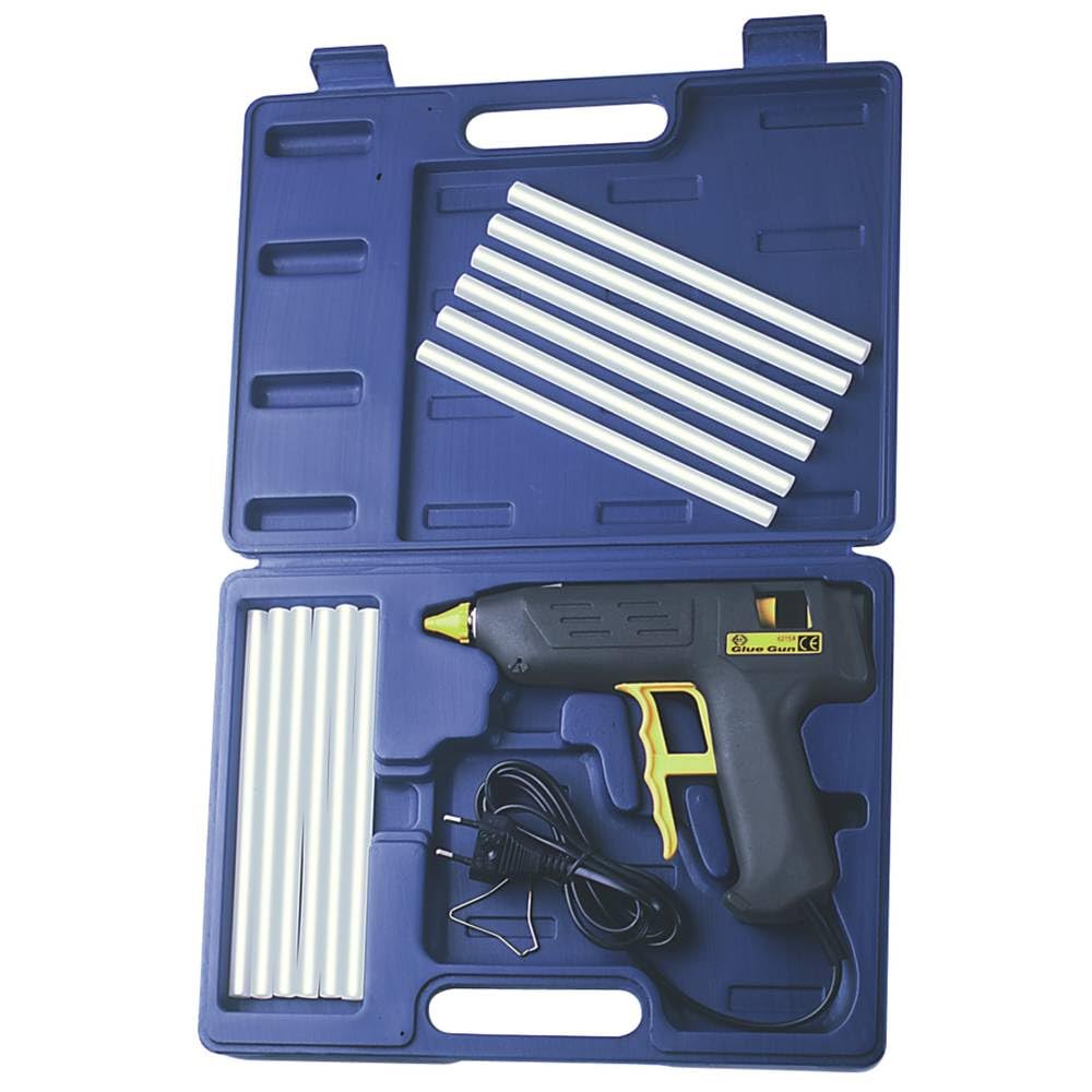 C.K T6216 Kit de 1 pistolet à colle + 12 bâtonnets de colle de 200 mm