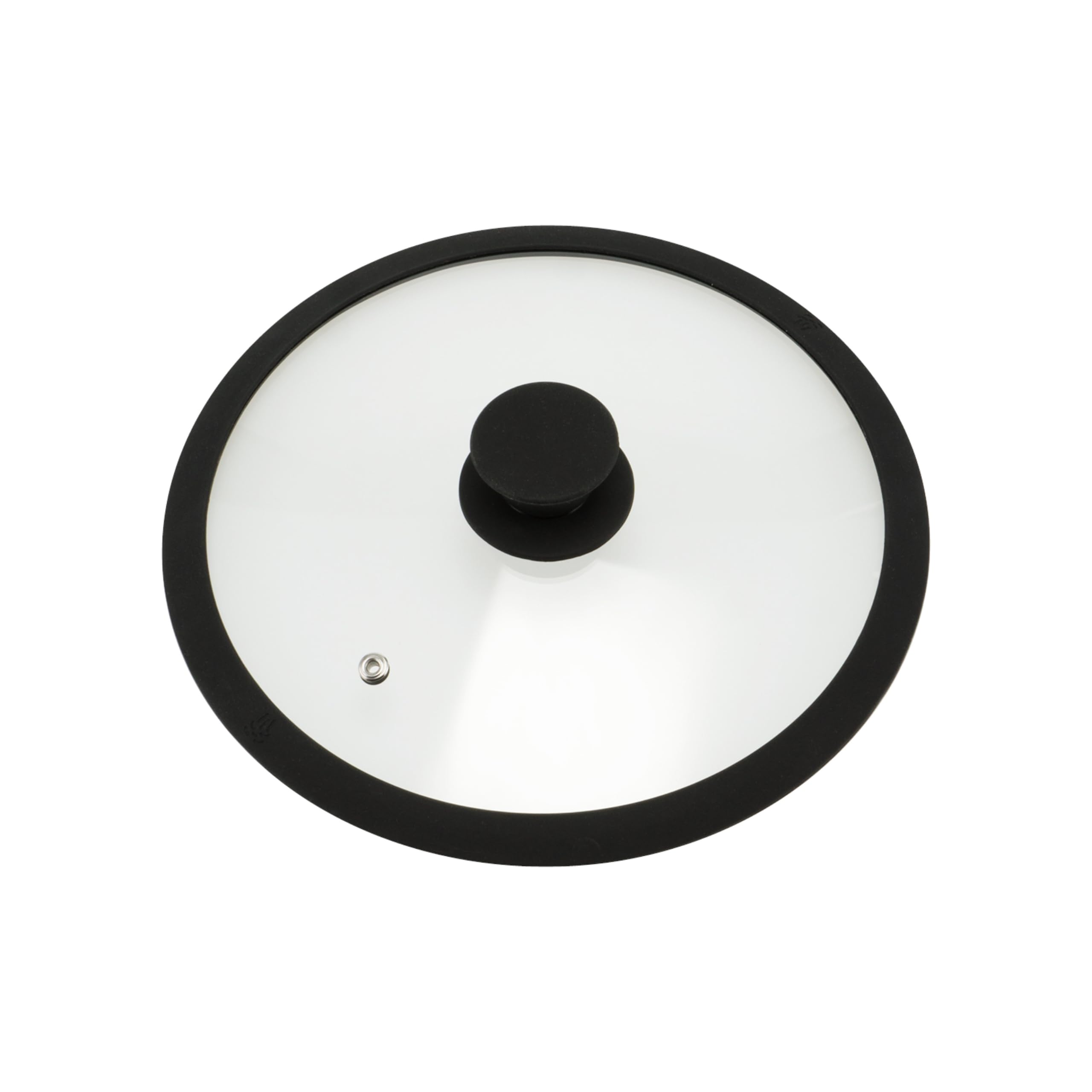 Bremermann Black Glass Lid With Silicone Rim For 24 Cm Pots And Pans (Black) 24Cm