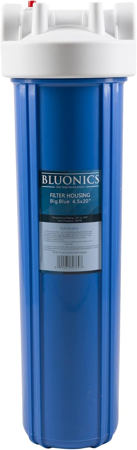 BLUONICS 4.5 X 20 Whole House Filter Purifier w/CTO Carbon Block Cartridge