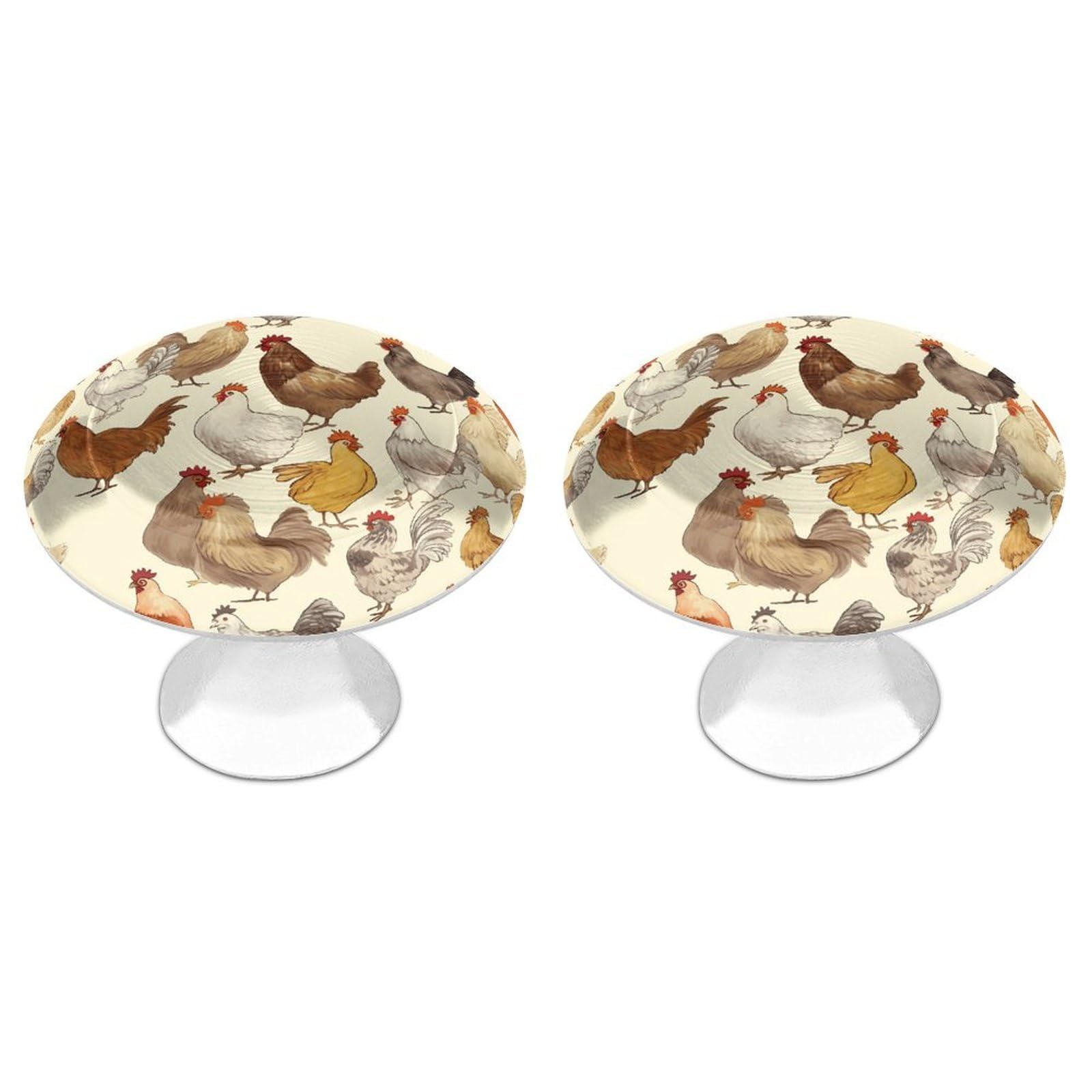 Btcowzrv Style A Brood Of Chickens 2 Pack Cabinet Knobs Drawer Pulls