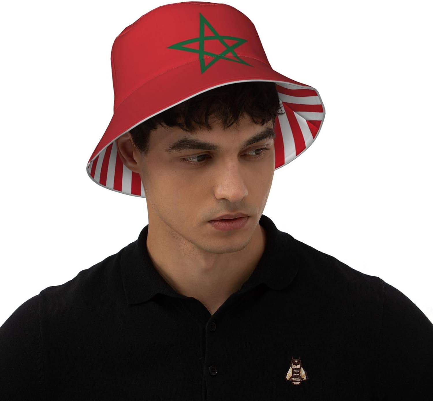 National USA Flag Bucket Hat for Women Men, Patriotic Double-Side-Wear Reversible Sun Cap Beach Travel Hats