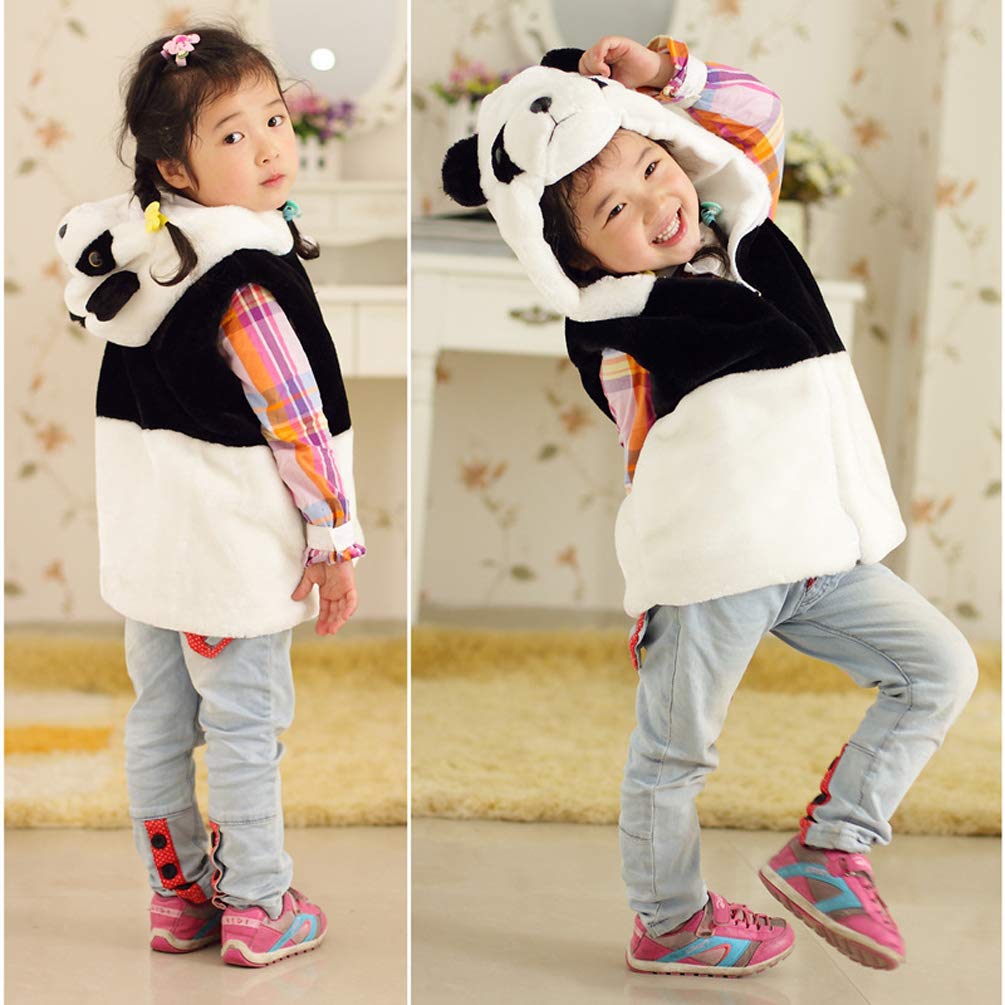 Gilet unisex con cappuccio per bambini e ragazze, con cappuccio e cappuccio