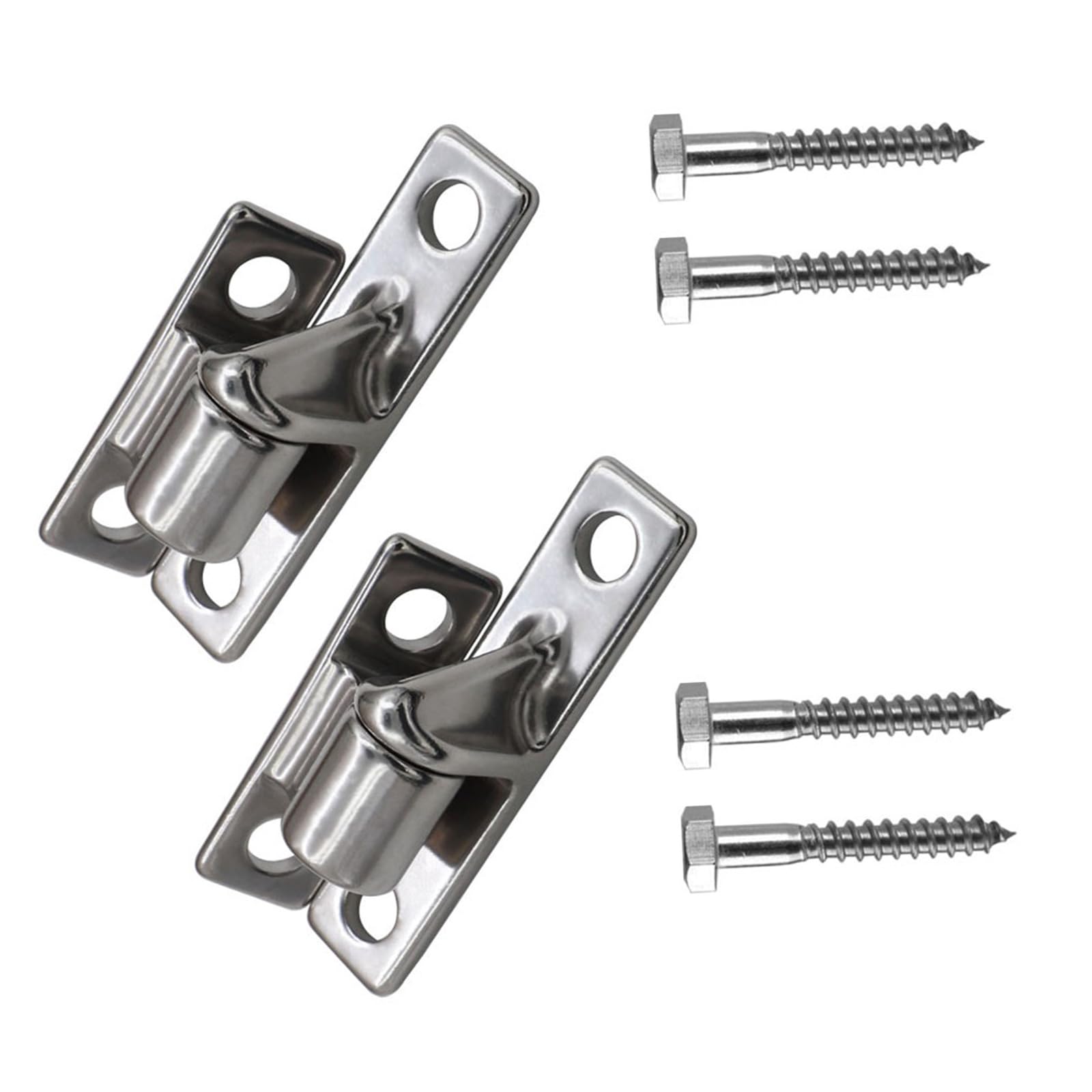Professional 1 / 2Pcs Erosion Resistant 304 Steel Gate Hinges with Smooth Design Quick Fixing for Ranch & Garden Rustproof Steel Fence Joint Outdoor