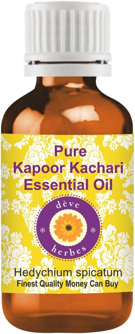 Deve Herbes Pure Kapoor Kachari Essential Oil (Hedychium spicatum) Non-Sticky, 30 ml (Pack of 1)