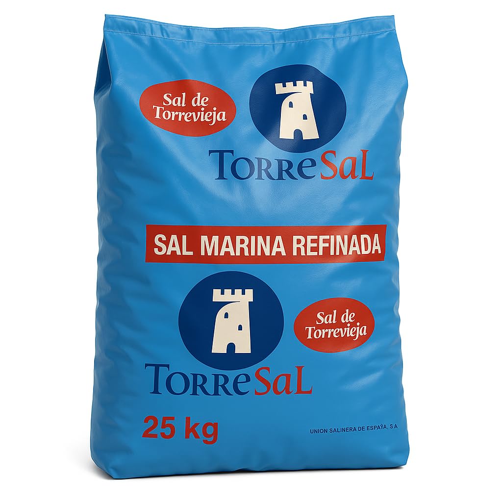 10 Sacos Sal para Piscinas 25 kg - Sal Cloracion Salina Normal - Agua Clara en Piscinas, SPA y Jacuzzis - Sales Marinas Finas Refinadas 25kg - Palet Sacos para Piscinas