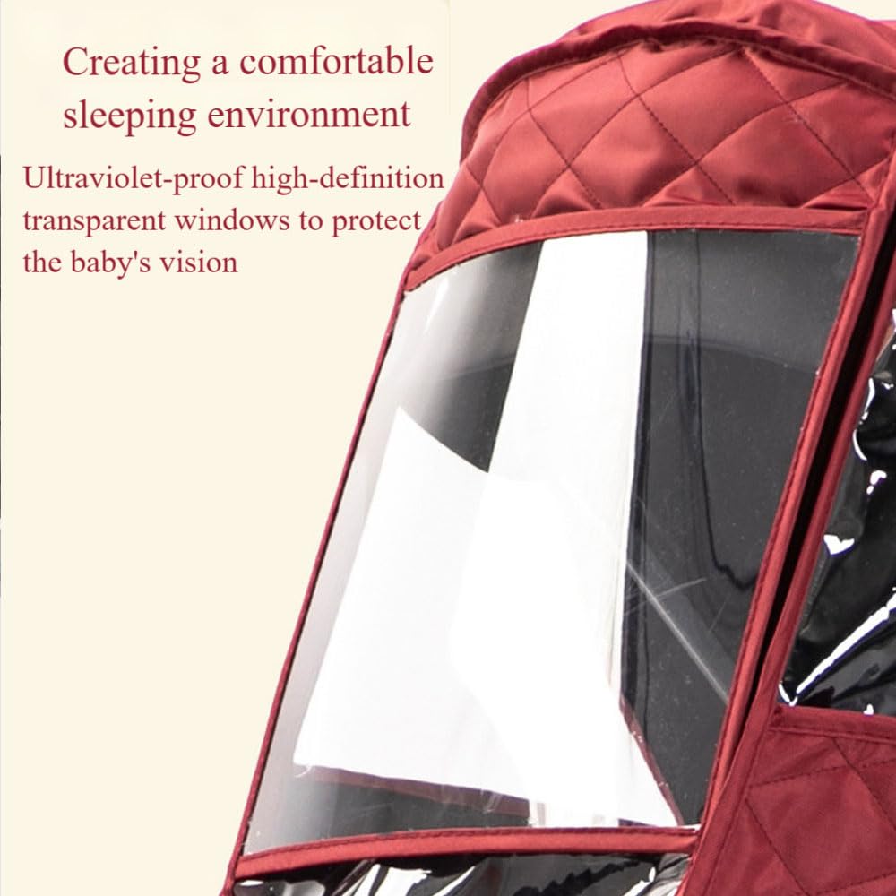 Housse de pluie d'hiver pour poussette double, protection complète Confortable et respirante, pas facile à casser ou à déchirer, housse universelle de grande taille contre la pluie et le vent, concept