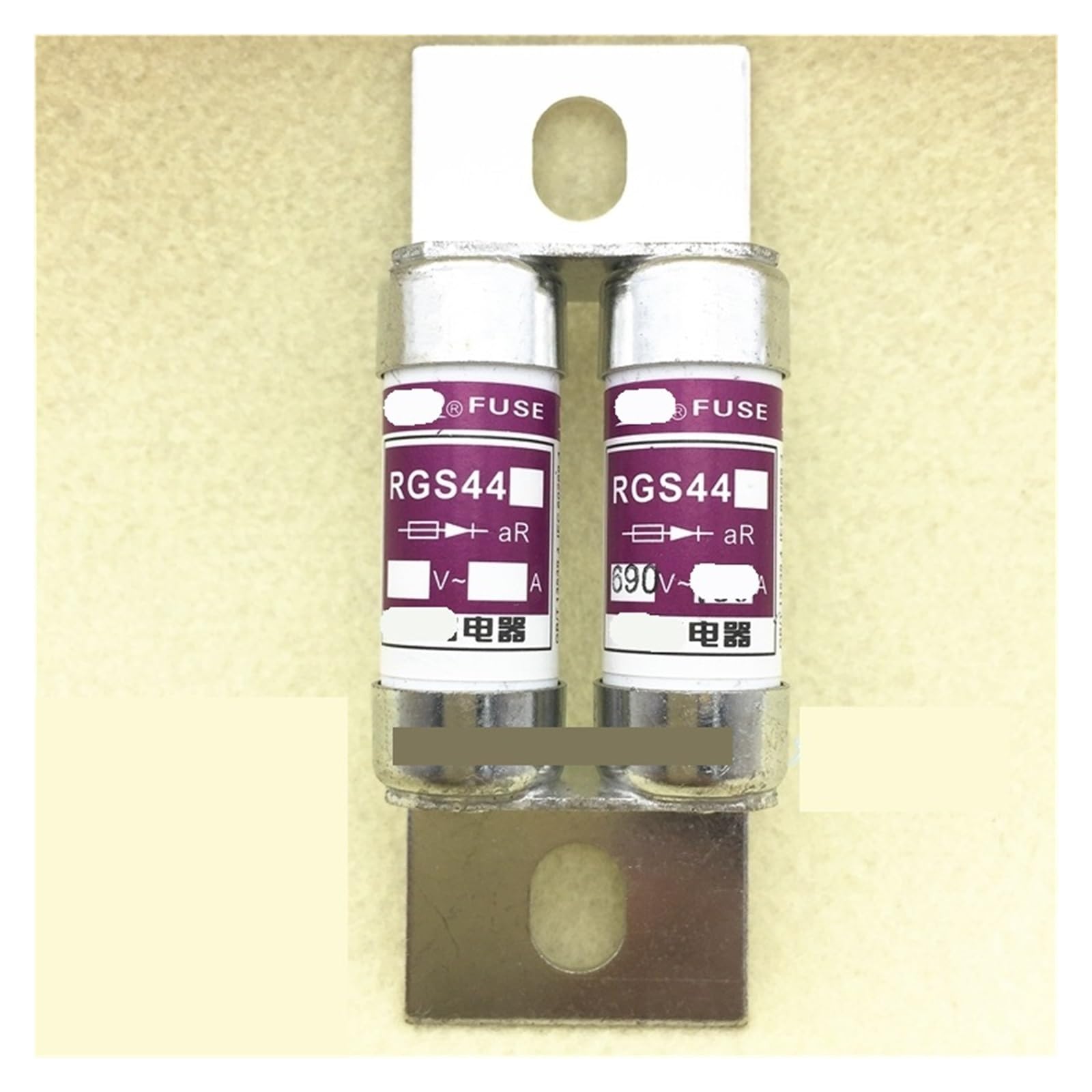 Fusible rapide double corps RGS44 avec capacité de coupure élevée de 110A pour armoire de contrôle