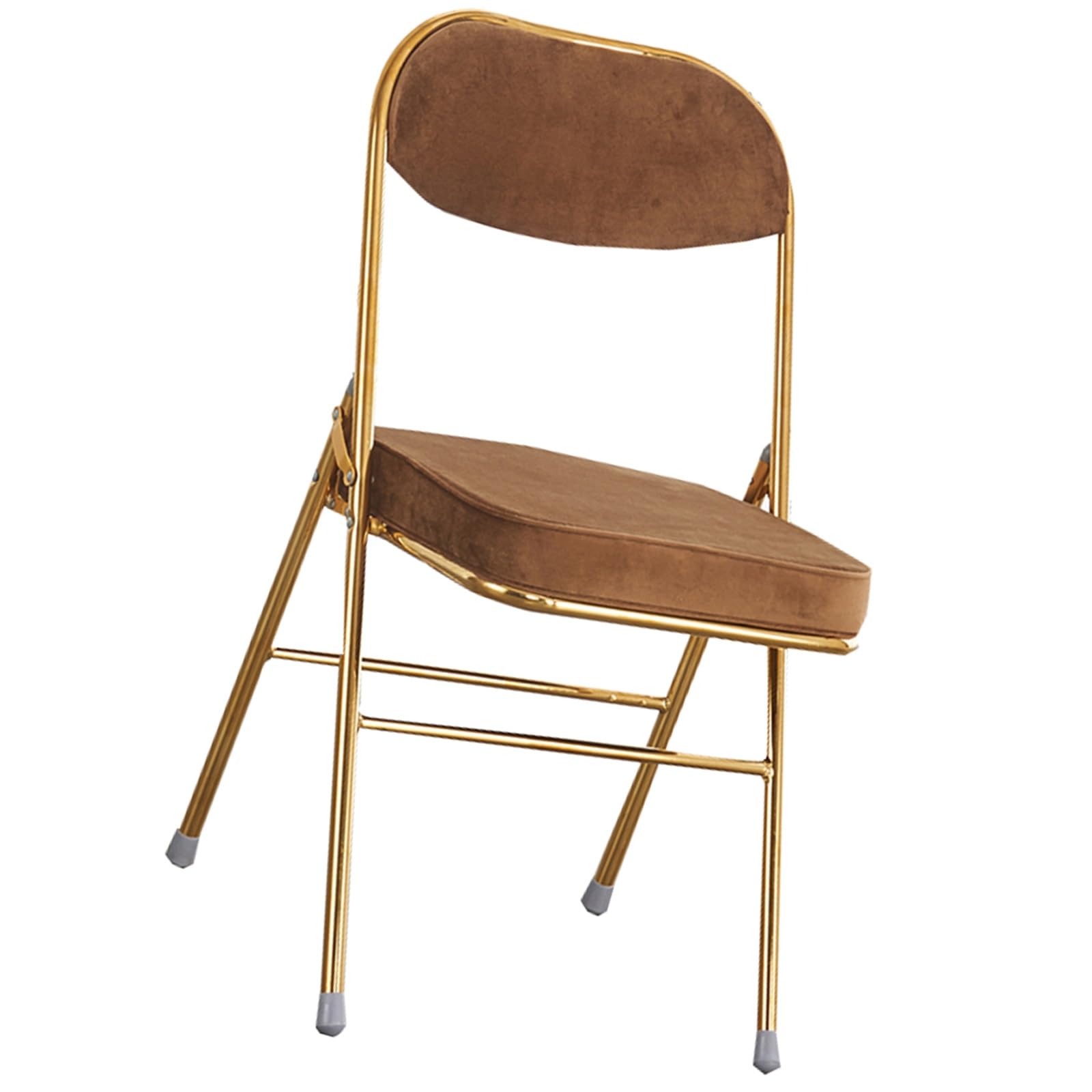 Chaise pliante en titane marron rembourrée pour bureau et salle à manger