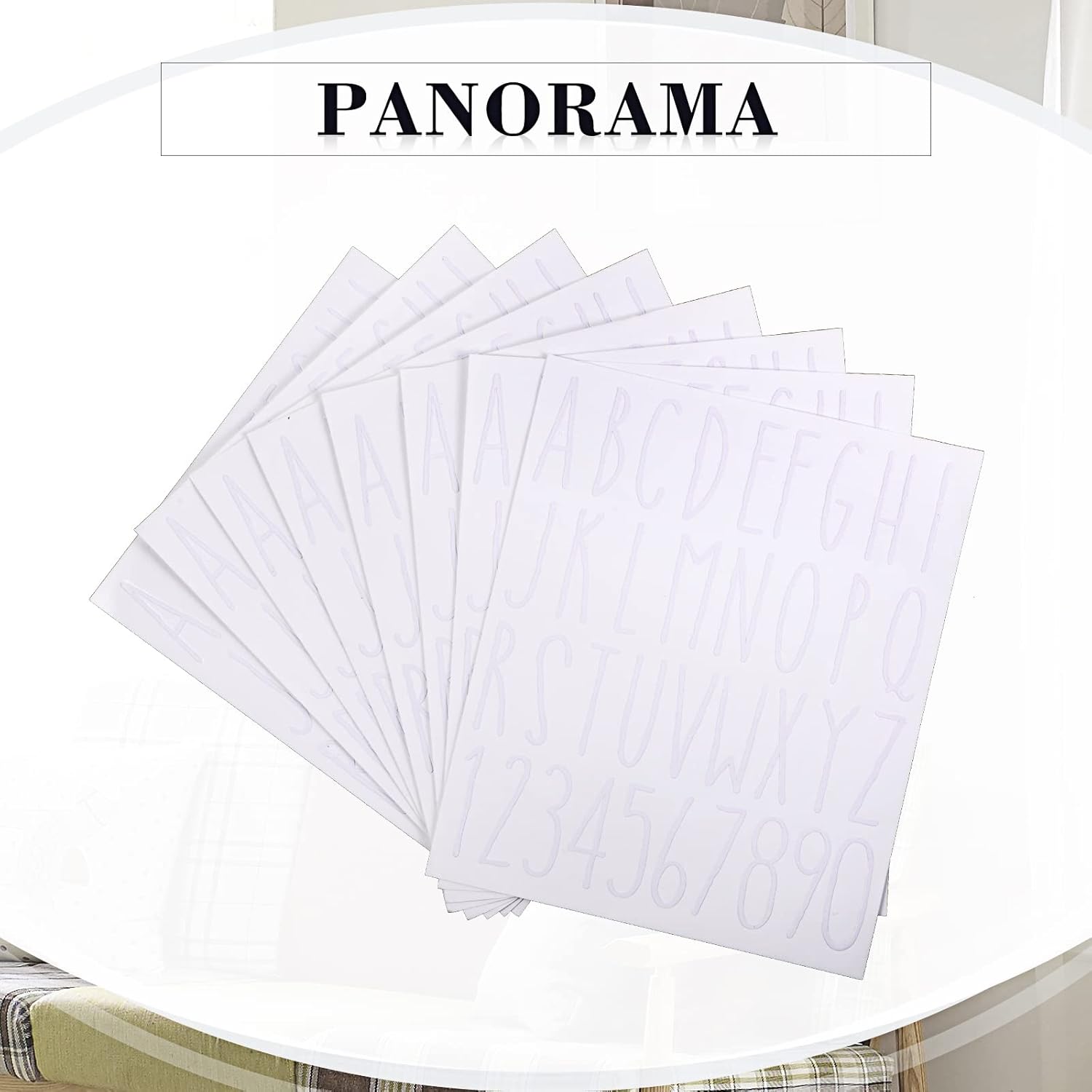 Clabby 8 Sheets Letter Stickers Vinyl Alphabet Numbers Stickers Self Adhesive Stick on Letters for Graduation Scrapbooking DIY Craft Mailbox Number Sign Poster Board Crafts(1.5 Inch,White)