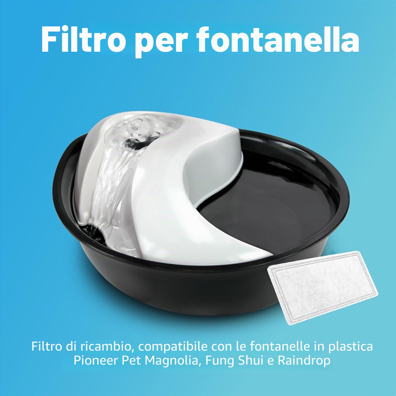 Pioneer, fontanella per Cani e Gatti, Design a Forma di Goccia d'Acqua