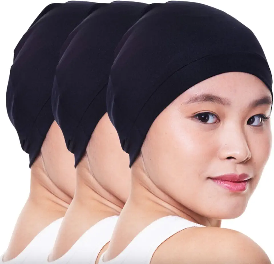 Touca Nero Com Barra Para Alisar o Cabelo Anti Frizz Reduz Volume e Conserva Penteado 3 Und (Preto)