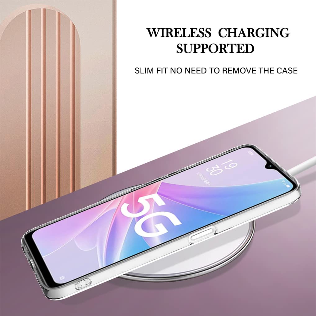 Custodia DEDUX Per Oppo A78 4G - Cover Cielo Stellato In Vetro Temperato + Bordo Morbido TPU, Protezione Antigraffio, Fiori Rosa - 4