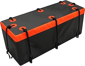 Signstek Softshell-Heckträger Hecktasche für Anhängerkupplung, Wasserdichter Heckbox, Auto Hintere Gepäcktasche, 15 Kubikfuß / 430L Faltbare Hecktasche147 x 48 x 61 cm