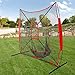 Epetlover 7’ x 7’ Baseball Softball Hitting & Pitching Practice Net Portable Batting Catching Throwing Training Net with Strike Zone, Metal Bow Frame and Carry Bag, for All Skill Levels
