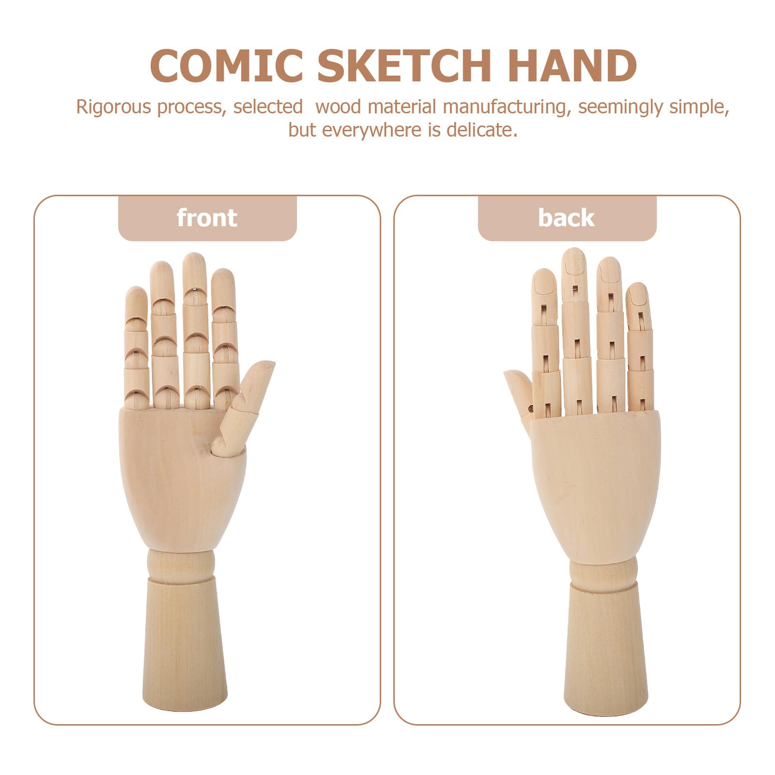 Holz handmodell Gelenkig Beweglich Künstler Zeichenpuppe Skizzieren Übungshand Nageldesign Dekoration Schreibtisch Ornament Geschenk für Künstler