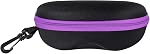 FF1 Zipper Shell Sunglasses Glasses Case with Belt Loop, Clip, Plastic Carabiner Hook