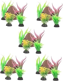 5 Conjuntos De Plantas De Paisagismo Para Tanques De Peixes Topper De Mesa Decoração De Plantas Falsas Plantas Artificiais Plantas De Aquários Artificiais Plantas De Aquários