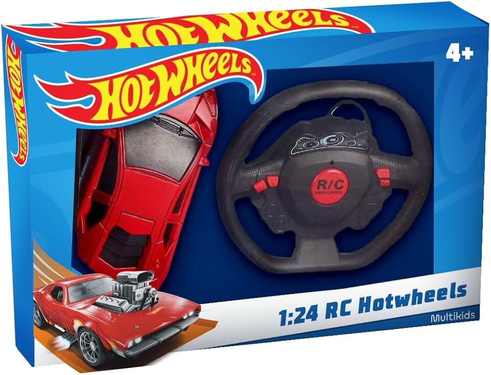 1:24 RC HOT WHEELS RED STORM - 4 CANAIS - VERMELHO