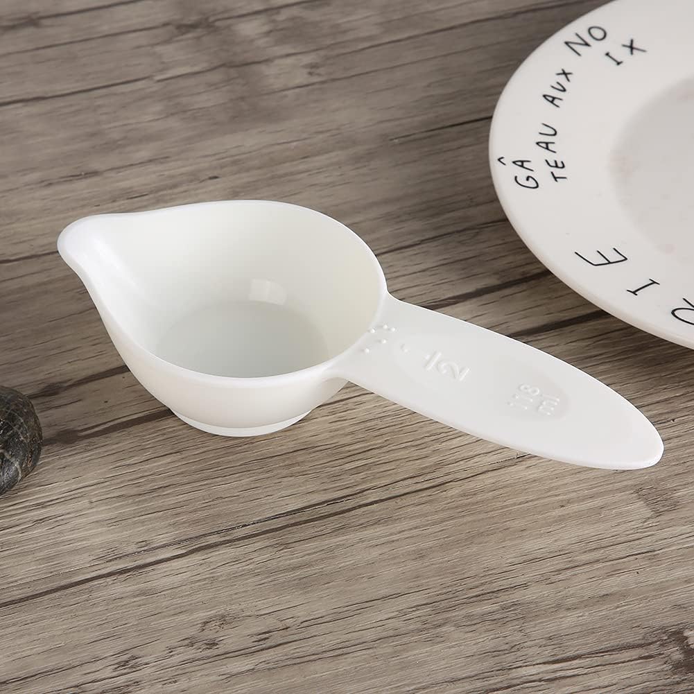 Braille Measuring Spoon Set 4Pcs Portable Kitchen Measuring Cups with Raised Print and Braille Scales for Braille Kitchen Baking Cooking and Coffee Tea Measuring