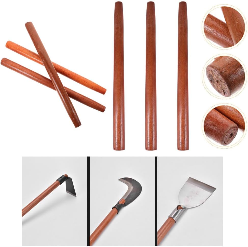 3 Pack Sledge Hammer Handle Replacement 12 1/2" 35cm Solid Hard Dense Wood Handles Grip for Drilling Hammer Sledgehammer Rubber Mallet Hammer Ball Pein Hammer Strike Club Hammers