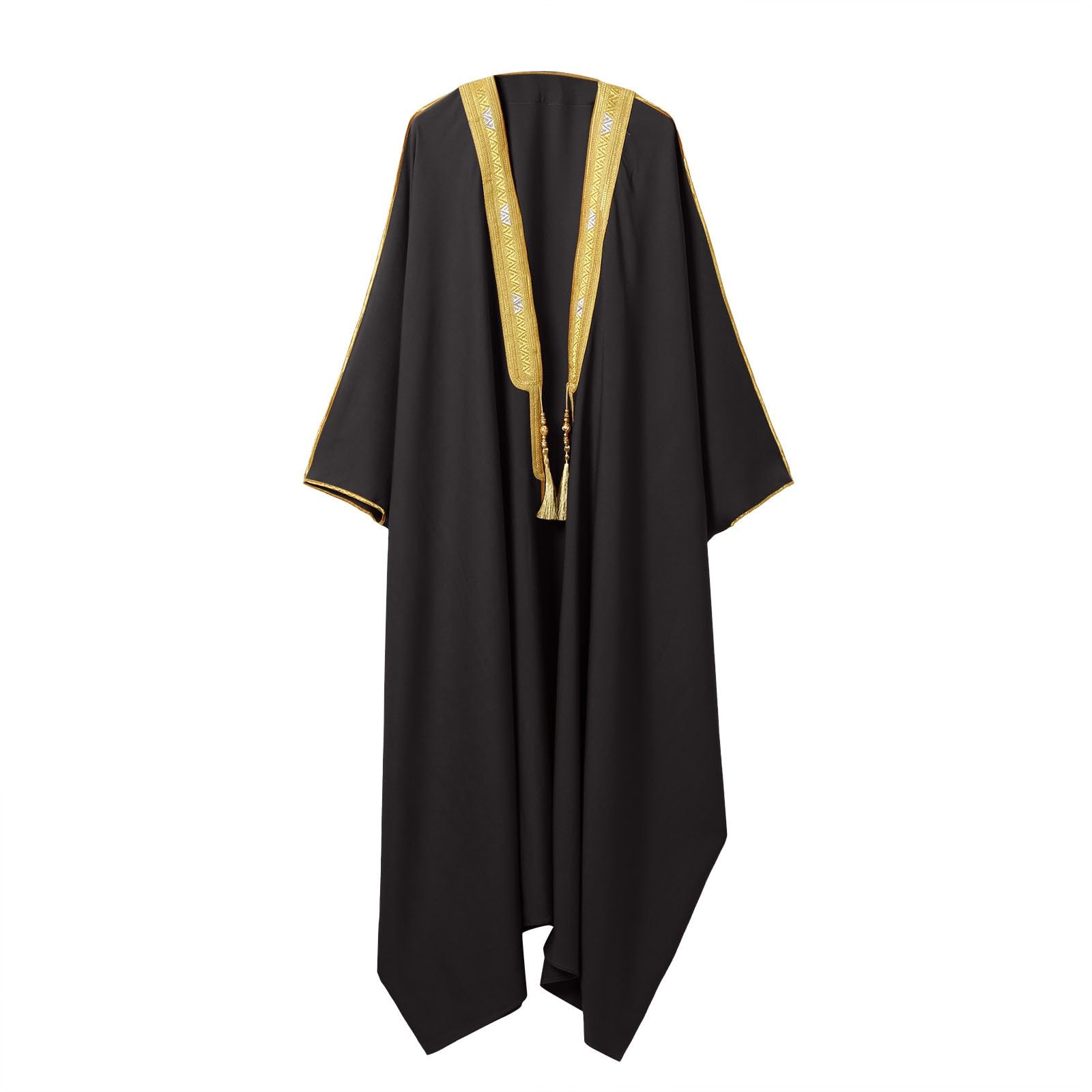 Générique Robe Marron Arabe Saoudien Bisht Cloak Thobe Eid Hommes