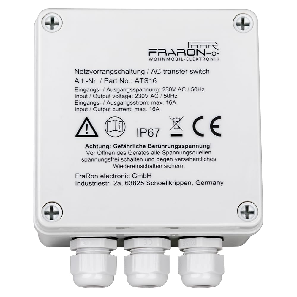 Netzumschaltung/Netzvorrangschaltung 16A 230V