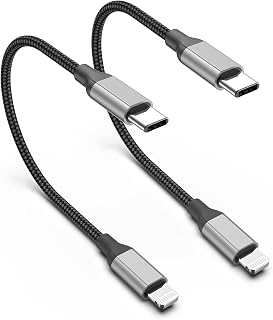 USB C to Lightning Cable 1ft, 2Pack Short iPhone Charger Cord MFi Certified Braided Fast Charging Type C to Lightning Cabl... Price In India