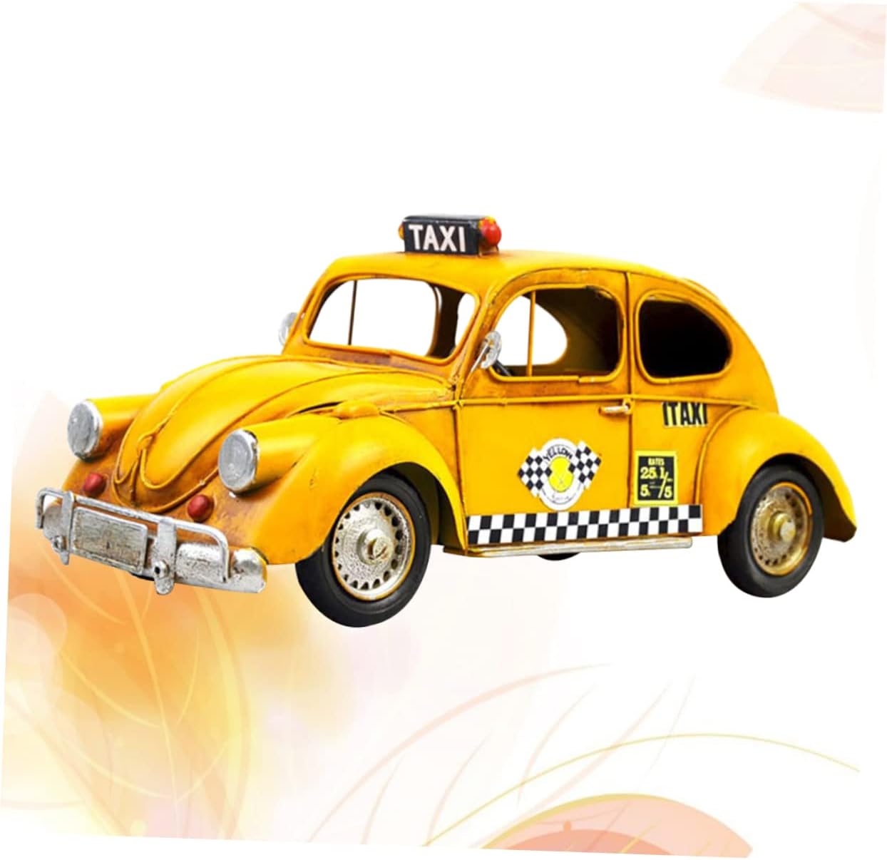 Metal Craft Car Model Vintage Taxi Model Retro Iron Art Craft for Decor