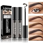 LSxia 2 Pcs Peel Off Tattoo Eyebrow Gel Set, Natural Color Eye-Brow Gel Long-Lasting Waterproof Eyebrow Tattoo, Easy Peel Off Eyebrow Tattoo Makeup -Up To 3 Days (Gray Brown)