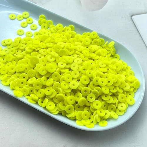 Miniatura 9 de Jmassyang 3200 cuentas planas de arcilla Heishi, cuentas espaciadoras redondas de polímero, espaciadoras sueltas para hacer joyas, pulseras,